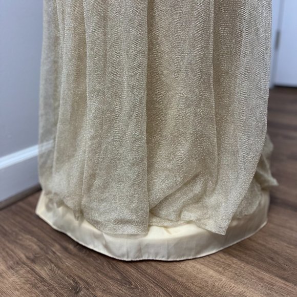 Jenny Yoo Anabelle Gold Tulle Convertible Gown Dress Sz 4 - Picture 14 of 16